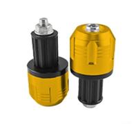 Off Road Motorcycle Handlebar End CNC Aluminium Bar Ends Weights Anti Vibration Grip Protection Street Bike Compatible Black Red(Golden)