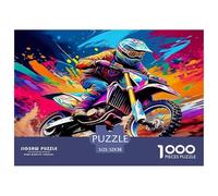 Off-road Motorcycle Puzzle 1000Pc Jigsaw Adults Kids Puzzles Suitable for Home Decor Challenging Games Creative Geometric Presents 1000pcs 52x38cm/1000pcs