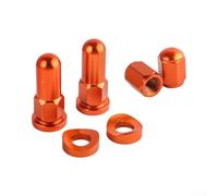 Off-Road Motorcycle Tire Valve Lock Nut Metal Secure(Orange)