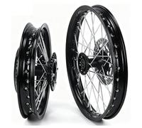 Off Road Motorcycle Wheels Aluminum Front 1.60x17 & Rear 1.85x14 428-37T Sprocket 190mm Brake Discs 12mm/15mm Axle Options for Dirt Bikes(15mm front+rear)