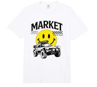 Off Road Rally Car Smile Face Market Pit Racing Art Comfort Colors Adult Heavyweight T-Shirt