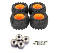 Off-Road Skateboard Wheels, 76X45mm Shock Absorbing Wheels For Skateboard Electric Skateboard Off-Road Equipment Replacement Wheels Upgrade(Yellow axletree)