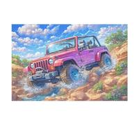 Off-road Vehicle Muddy Field 1000 Piece Jigsaw Puzzle for Adults Jigsaw Essential Parent Activity Family Game Vibrant Fun Ideal 1000 PCS