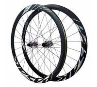 Off-Road Wheelset 700C*23-45C Thru Axle Front Rear Wheels 15/12 * 100mm 12 * 142mm, 38mm Double Wall Bike Rims, 7-12Speed Cassette, Center Lock Disc Brake(Colorful,F15 R12)