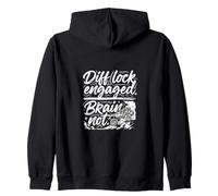 Off Roading Diff Lock Engaged Brain Not Zip Hoodie