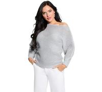 Off-shoulder women's sweatshirt Guess Poa Metallic Bleu L