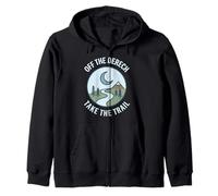 Off The Derech Take The Trail Funny Jewish Hebrew Camping Zip Hoodie