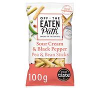 Off The Eaten Path Bean Sticks Sour Cream & Black Pepper 100g (Case of 8)
