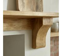 Off The Grain Decorative Oak Corbels - Solid Oak Shelf Brackets - Pair