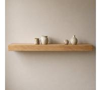 Off The Grain Narrow Oak Floating Shelf - Slim Solid Oak Shelf - L80Cm