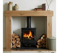 Off The Grain Oak Fireplace Surround - Wooden Mantelpiece Frame- 110Cm (Height) X 100Cm (L)