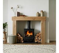 Off The Grain Oak Fireplace Surround - Wooden Mantelpiece Frame- 90Cm (Height) X 100Cm (L)