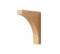 Off the Grain Oak Shelf Bracket Curved Solid Oak Wooden Shelf Support Pack Of 2 150mm X 105mm