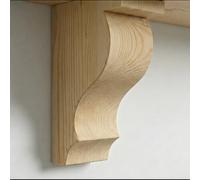 Off The Grain Pine Corbels - Wooden Shelf Brackets - Pair