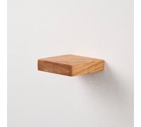 Off The Grain Small Oak Floating Shelf - Wooden Plant Shelf - 95mm X 95mm