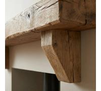 Off The Grain Solid Oak Corbels - Wooden Shelf Brackets - Pair