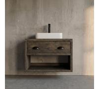 Off The Grain Wall Mounted Bathroom Vanity Unit Without Basin, Wooden Bathroom Vanity 1000mm