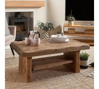 Off The Grain Wooden Coffee Table With Storage - 1300mm (L) Rustic Solid Wood Coffee Table
