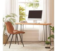 Off The Grain Wooden Desk - Computer Table Made From Solid Oak - 120Cm (L)