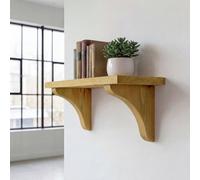 Off The Grain Wooden Shelf - 30Cm Wall Shelf With Wood Brackets