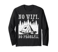 Off The Grid Unplug Hiking Camp Outdoor No WiFi No Problem Long Sleeve T-Shirt