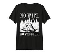 Off The Grid Unplug Hiking Camp Outdoor No WiFi No Problem Premium T-Shirt