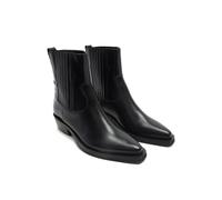 Off The Hook 'bromley' Western Ankle Leather Boots In Black Black 3