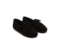 Off The Hook Kennet Suede Fringe Moccasin Loafers In Black Black