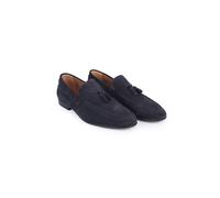 Off the Hook Men's Emerson Suede Leather Tassel Loafers in Navy | Size: 9 Off the Hook Navy 9