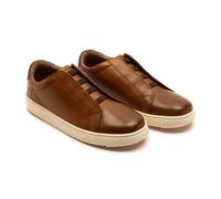 Off the Hook Men's EVERS' Boys Leather Trainer Elastic Lacing Fasting Sneaker Shoes in Tan | Size: 6 Off the Hook Tan 6