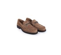 Off the Hook Men's Myron Suede Leather Horsebit Loafers in Light Brown | Size: 9 Off the Hook Light Brown 9