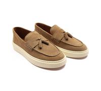 Off the Hook Men's 'Rory' Loafer Tassel Casual Slip-On Suede Leather Shoes in Camel | Size: 8 Off the Hook Camel 8