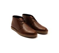 Off the Hook Men's SAHARA' Boys Leather Desert Chukka Boots in Dark Brown | Size: 3 Off the Hook Dark Brown 3