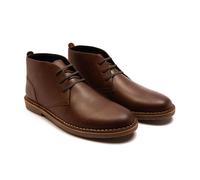 Off the Hook Men's 'Sahara' Suede Leather Casual Lace-Up Chukka Boots in Dark Brown | Size: 9 Off the Hook Dark Brown 9