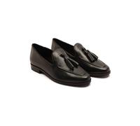 Off The Hook Moselle Leather Tassel Loafers In Black Black 8