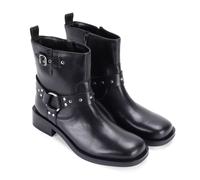 Off The Hook 'stratford' High-Ankle With Side Zip Block Heel Leather Black Boots Black 4