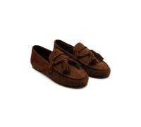 Off The Hook Walbrook Suede Leather Tassel Loafers In Chocolate Chocolate 8