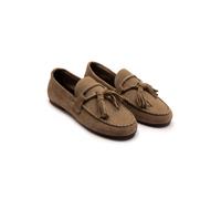 Off The Hook Walbrook Suede Leather Tassel Loafers In Taupe Taupe 6