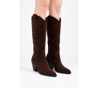 Off the Hook Women's Austin Pointed-Toe Knee-High Western Boots in Brown | Size: 6.5 Off the Hook Brown 6.5