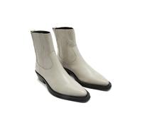 Off the Hook Women's 'Bromley' Western Ankle Leather Boots in White | Size: 5 Off the Hook White 5