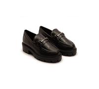 Off the Hook Women's 'LARA' Leather Slip-on Loafer Moccasins School Shoes in Black | Size: 1 Off the Hook Black 1