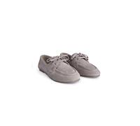 Off the Hook Women's Mirabel Suede Leather Lace-Up Casual Loafers in Light Grey | Size: 2 Off the Hook Light Grey 2