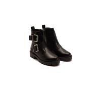 Off the Hook Women's Surrey Leather Ankle Boots With Double Monk Shoes in Black | Size: 6 Off the Hook Black 6