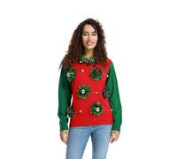 OFF THE RACK Women's Ugly Christmas Sweater Hoodie Funny Knitted Hoodie for Christmas Festive Christmas Costume Sweatshirt for PartyTis The Time for Tinsel S