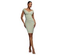 Off-the-shoulder Dress Women Goddiva Midi Vert 36