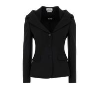 Off-the-shoulder Harness Jacket - female - Alexander McQueen - Blazers - Black - S - Jackets S