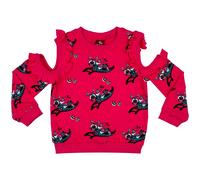 Off-the-Shoulder Sweatshirt Girl Raspberry Republic Rose 8/9 ans