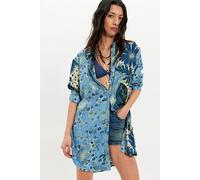 Off The Vine Button Down Top at Free People in Spring Blue Butterfly Combo, Size: Small - female