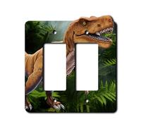 Off The Wall Plates - T-Rex Dinosaur Classic Decorative Acrylic Cover Double Paddle Rocker Wallplate