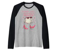 Off to Actively Monitor Funny Frog Teacher Testing Raglan Baseball Tee